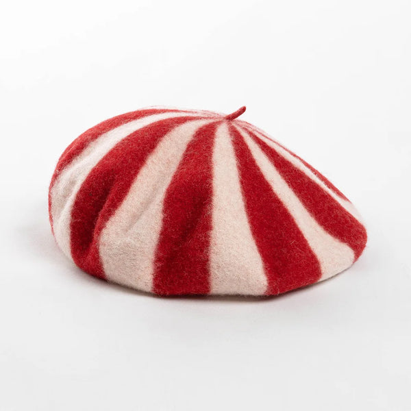 Wool Women's Candy Strip Beret