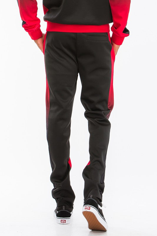 Black Red Full Zip Ombre Track Suit