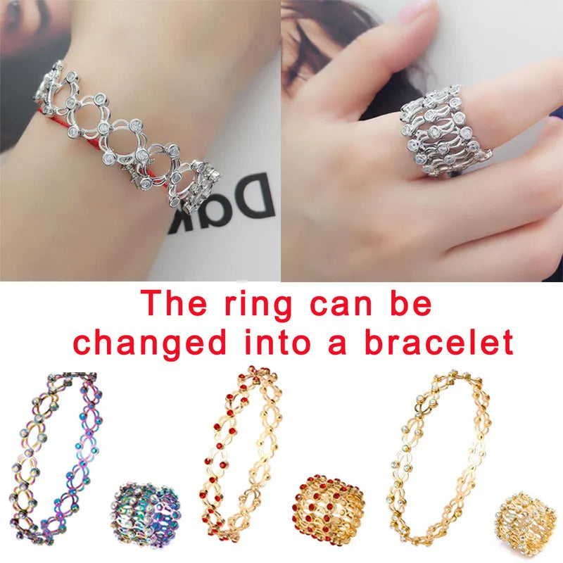 2 In 1 New Creative Magic Stretchable Ring Bracelet